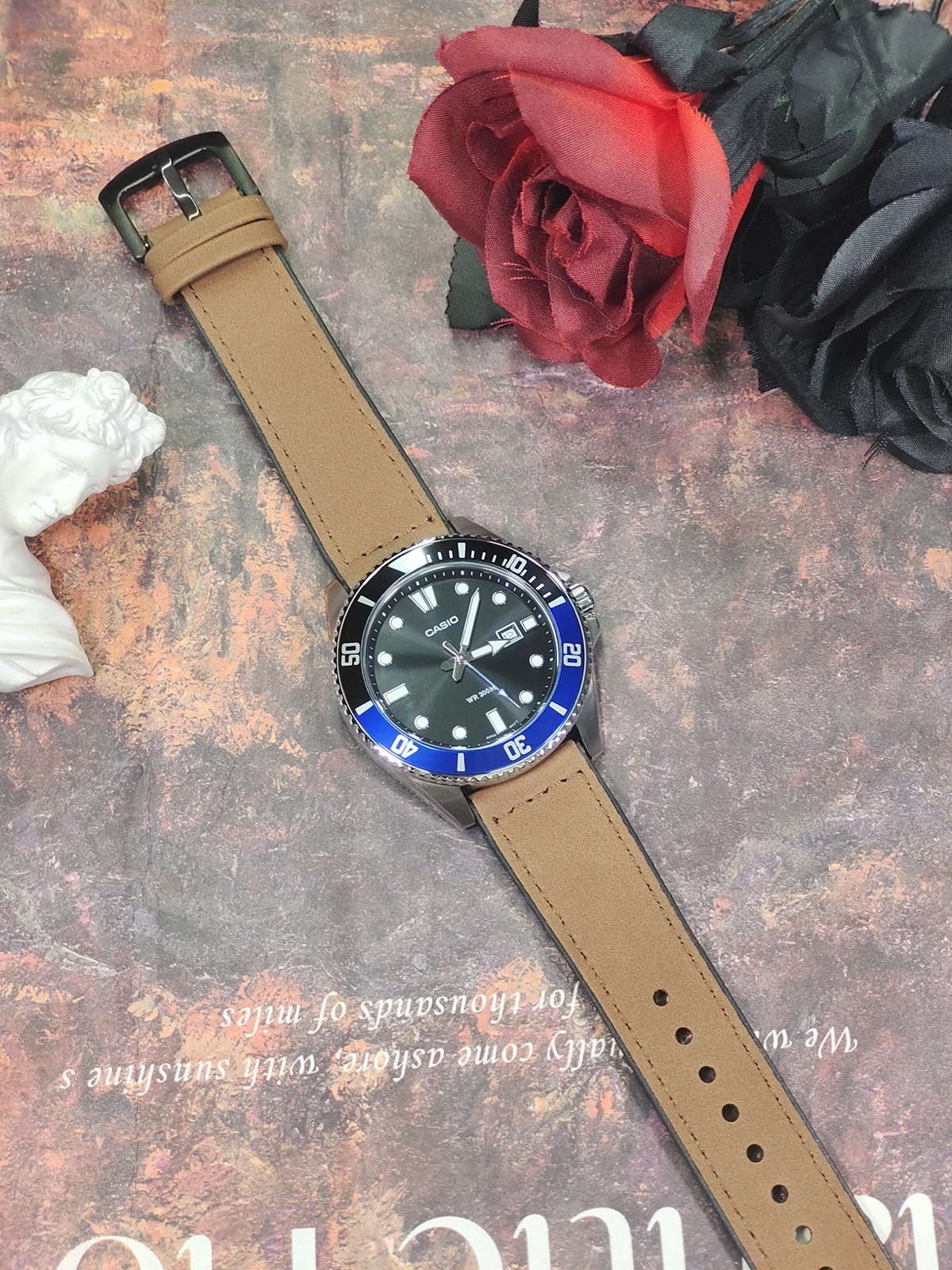 CASIOAK CASIO MDV-107D MOD Лазурная Грань Custom Watch — фото 4