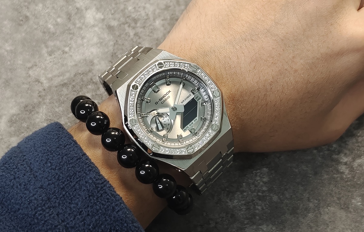 CASIOAK CASIO G-SHOCK MOD Ледяное Серебро Custom Watch — фото 1